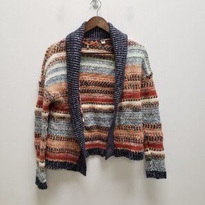 Knitted Knotted Anthropologie Womens Multicolor Cardigan Sweater Size S Wool